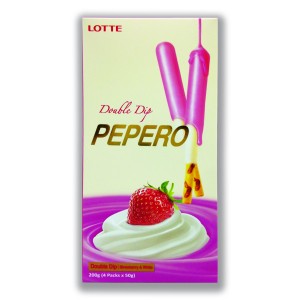 Lotte Pepero Double Dip Strawberry Big Pack